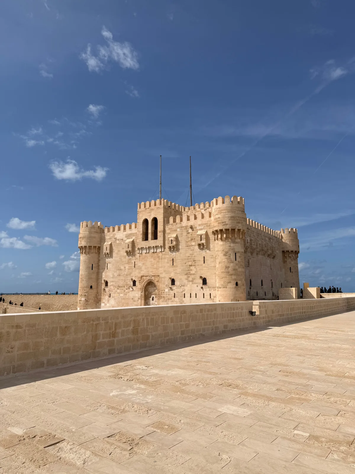 Qaitbay Citadel viewed from the seaside promenade